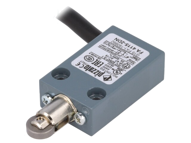 Eindschakelaar; pin met evenwijdige roller; NO + NC; 10A; 20mm Eindschakelaar; pin met evenwijdige roller; NO + NC; 10A; 20mm